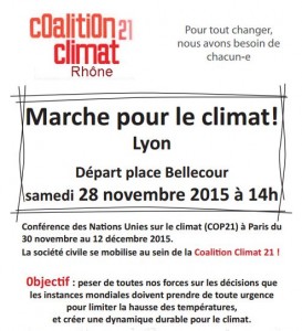 COP21 : Marche pour le climat à Lyon