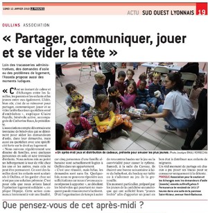 ASSEDA dans un article du progrès en Jnavier 2018