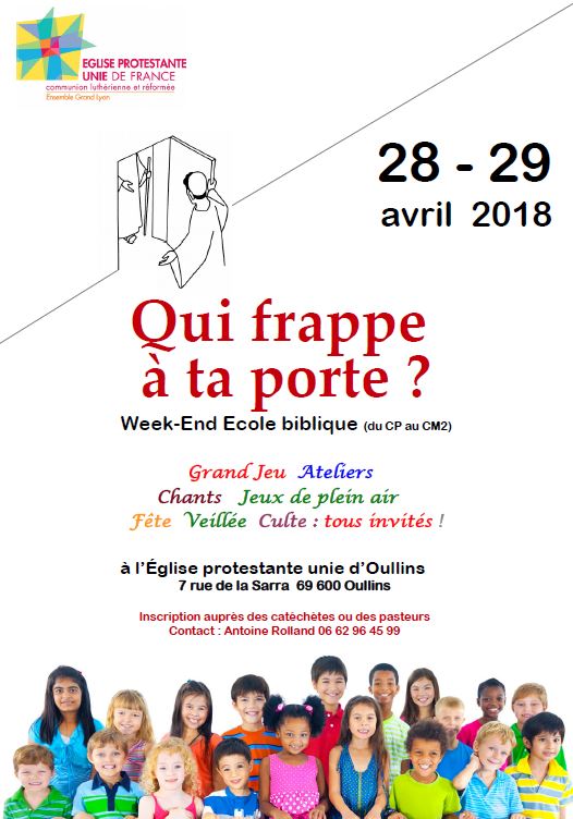 Week end Ecole Biblique les 28 et 29 Avril 2018 à la Sarra