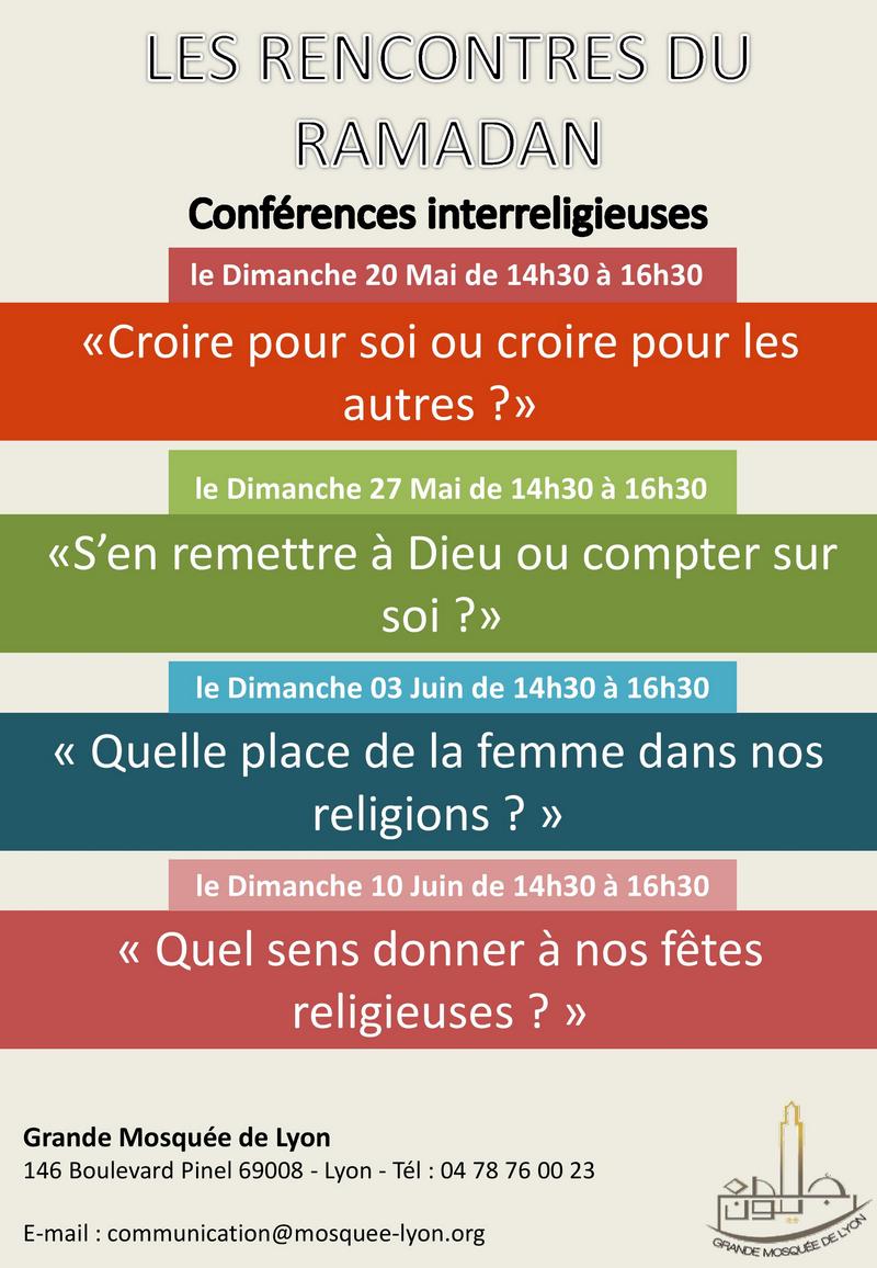 Conferences Ramadan 2018