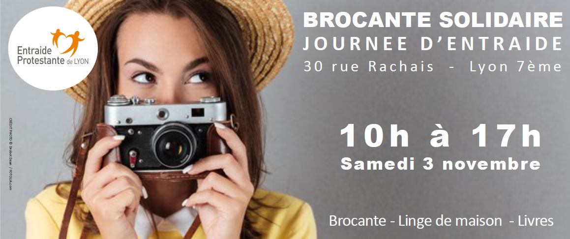 Brocante Solidaire organisée par l'Entraide Protestante de Lyon, Samedi 3 Novembre de 10h à 17h