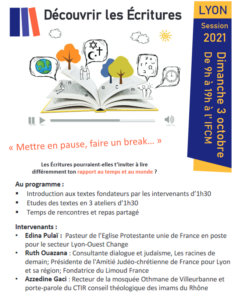 Découvrir les écritures, dimanche 3 Octobre