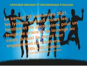 Temps de prière et louange animé par les lycéens