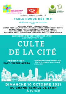 Culte de la la Cité, dimanche 10 Octobre