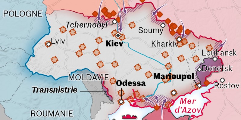 Guerre en Ukraine (source journal "Le Monde"