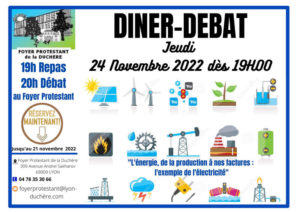 Diner repas à la Duchère le 24 Novembre