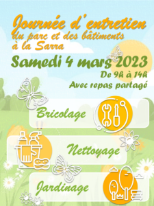 Journée d’entretien, Samedi 4 mars 2023