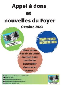 Foyer de la duchère : appel aux dons
