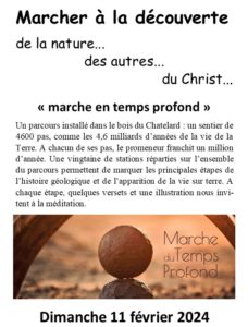 Marcher à la découverte de la nature…  des autres…  du Christ…