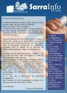 Sarra Info de l’été 2024