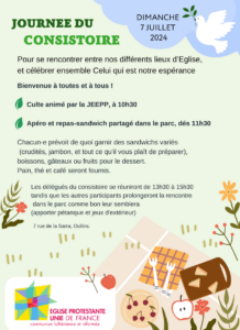 Journée du Consistoire le dimanche 7 Juillet 2024