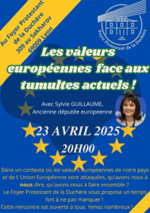 Conférence au foyer de la Duchère : les valeurs européennes face aux tumultes actuels !