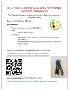 Commande de Vanille de Madagascar