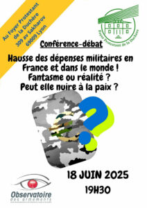 Conférence au foyer de la Duchère le 18 Juin 2025