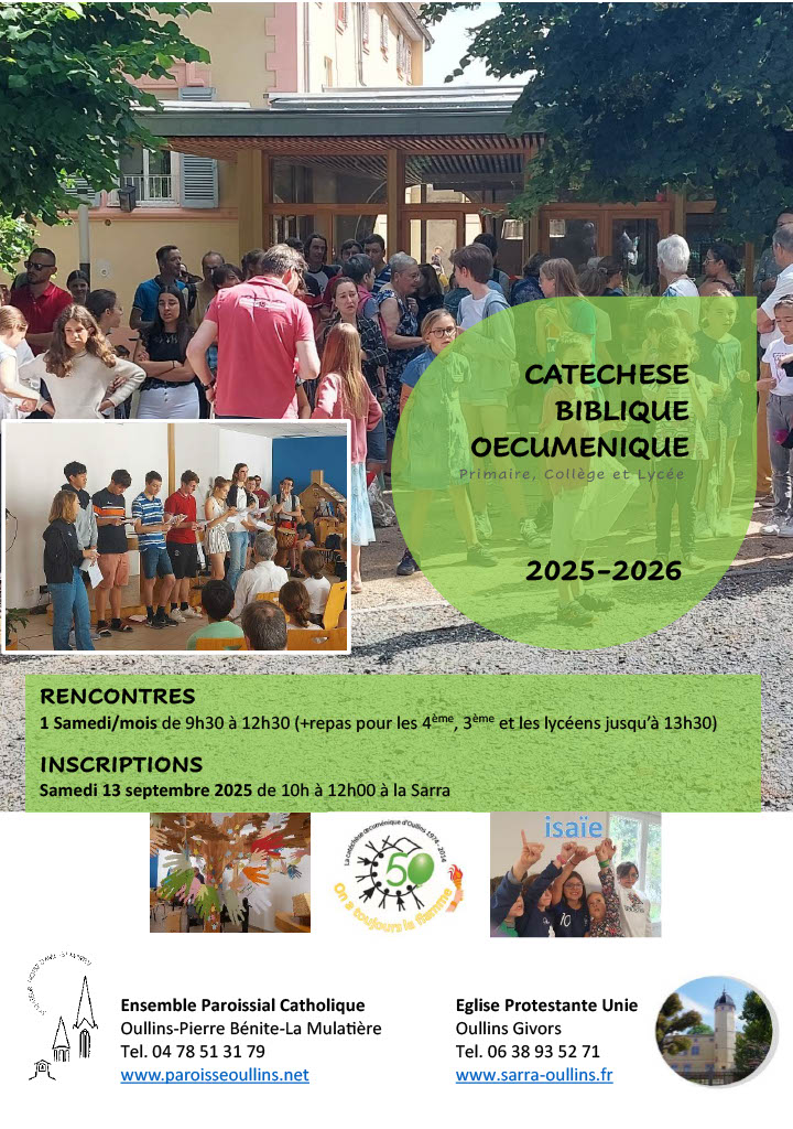 KT - Rentrée 2025-2026 et inscription le Samedi 13 septembre