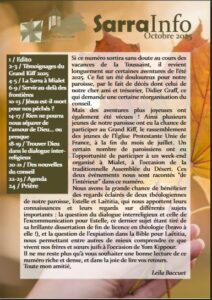 Sarra Info Octobre 2025