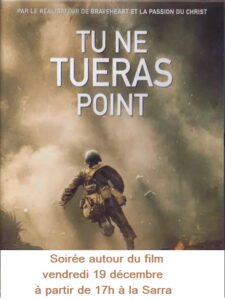 Soirée autour du film “Tu ne tueras point” : vendredi 19 décembre