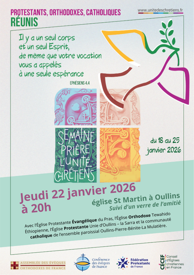 Soirée de prière, le 22 Janvier 2026 à Oullins