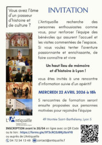 Devenez Passeur d&rsquo;histoire à l’Antiquaille