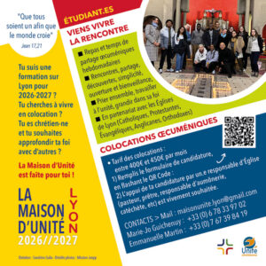 Maison d’unité : colocation pour les étudiants, les inscriptions sont ouvertes